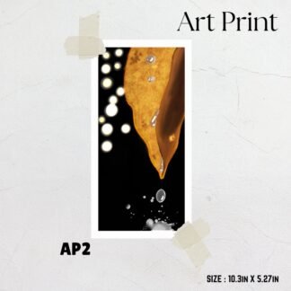 Water drops on dried leaf