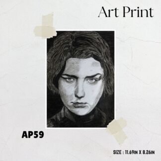 Arya Stark - GOT - Charcoal Sketch