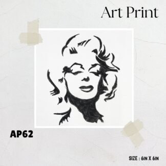 Marilyn Monroe - Charcoal Sketch - Negative Spacing