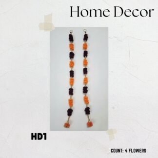 Thoran | 4 Flowers | Maroon & Orange