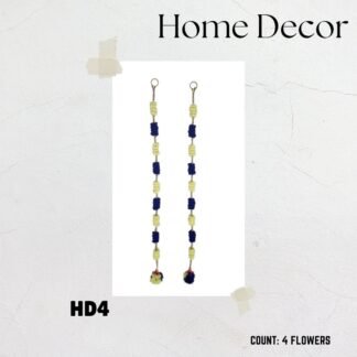 Thoran | 4 Flowers | Flourescent Green & Ink Blue